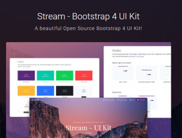 Stream UI Kit une ressource complète et libre pour Bootstrap 4